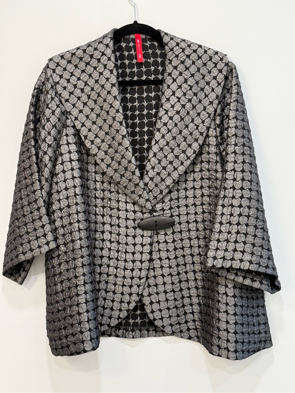 Silver & Black Patterned Blazer